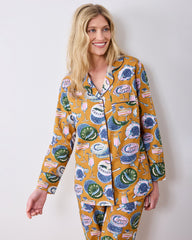 Champagne & Caviar - Long PJ Set - Goldenrod