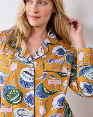Champagne & Caviar - Petite Long PJ Set - Goldenrod