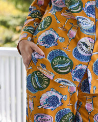 Champagne & Caviar - Long PJ Set - Goldenrod