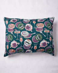 Champagne & Caviar - Eco Satin Pillowcase - Peacock Feather