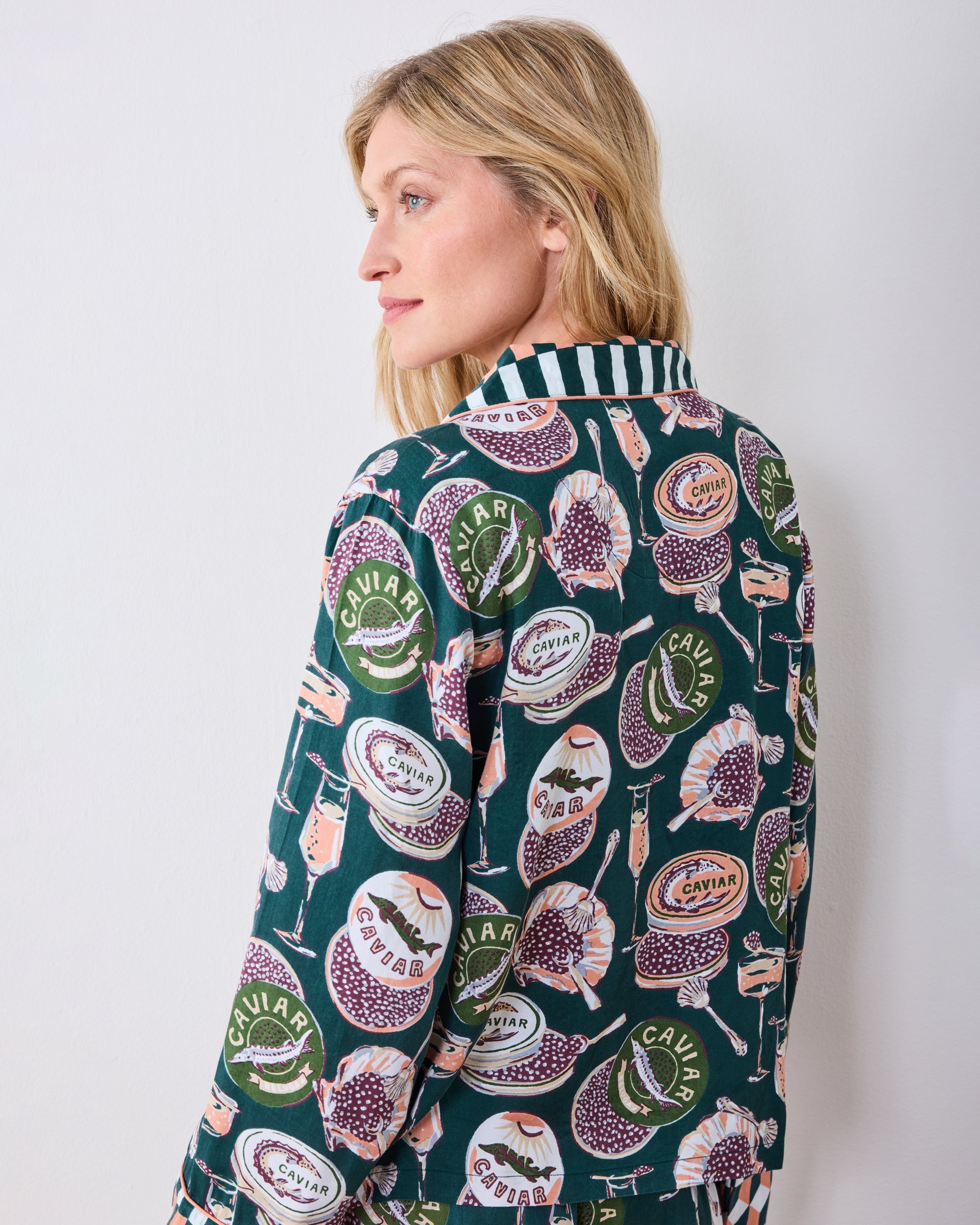 Champagne & Caviar - Eco Satin Soho Set - Peacock Feather