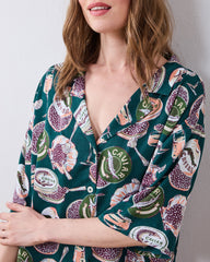 Champagne & Caviar - Eco Satin Sweet Dreams Set - Peacock Feather