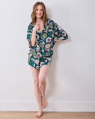 Champagne & Caviar - Eco Satin Sweet Dreams Set - Peacock Feather