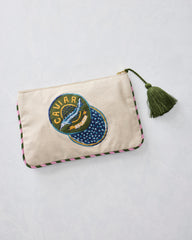 Champagne & Caviar - Canvas Pouch - Natural Canvas