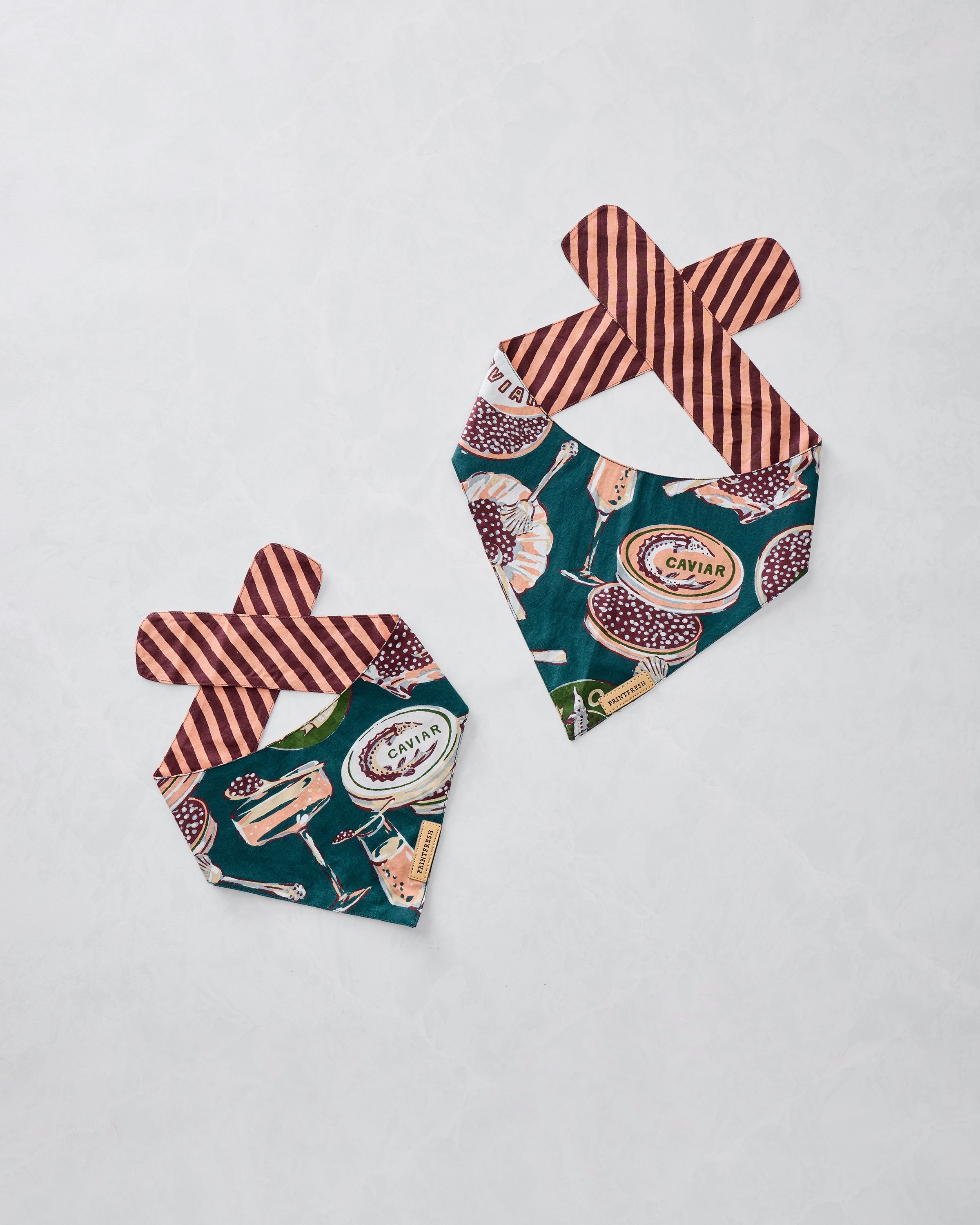 Champagne & Caviar - Pet Bandana - Peacock Feather