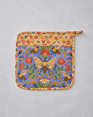 Bee Tapestry - Pot Holder - Delphinium Blue