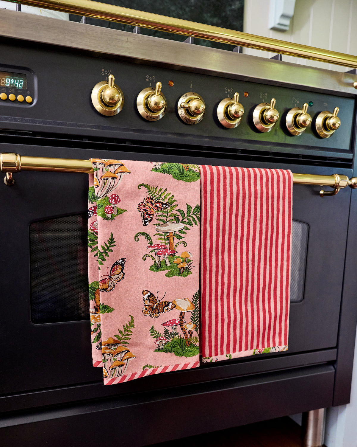 Butterfly Forager - Set of 2 Tea Towels - Rosewood