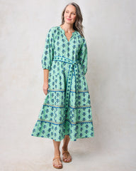 Aviary Flowers - Main Street Dress - Soft Sage