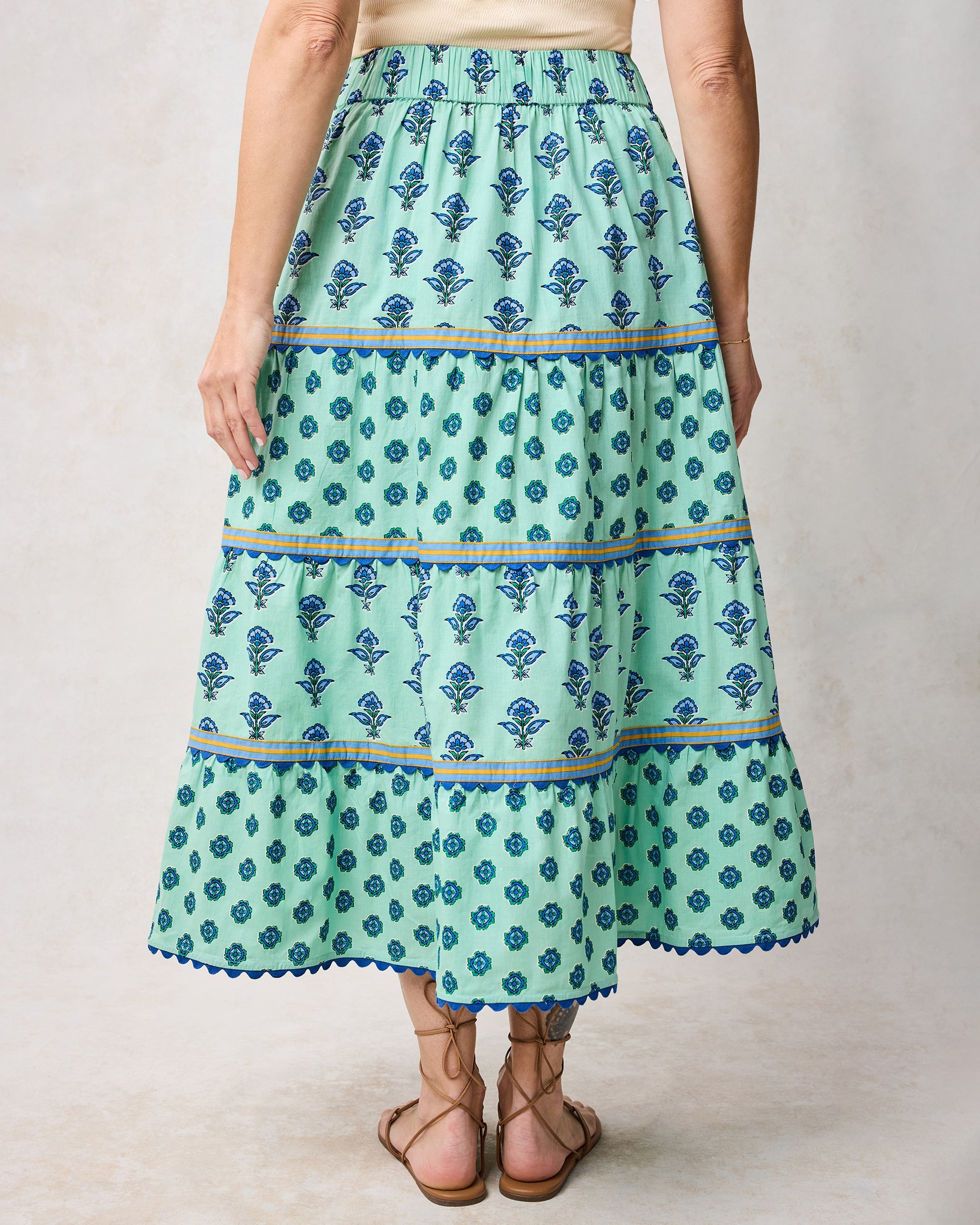 Aviary Flowers - Meadow Skirt - Soft Sage