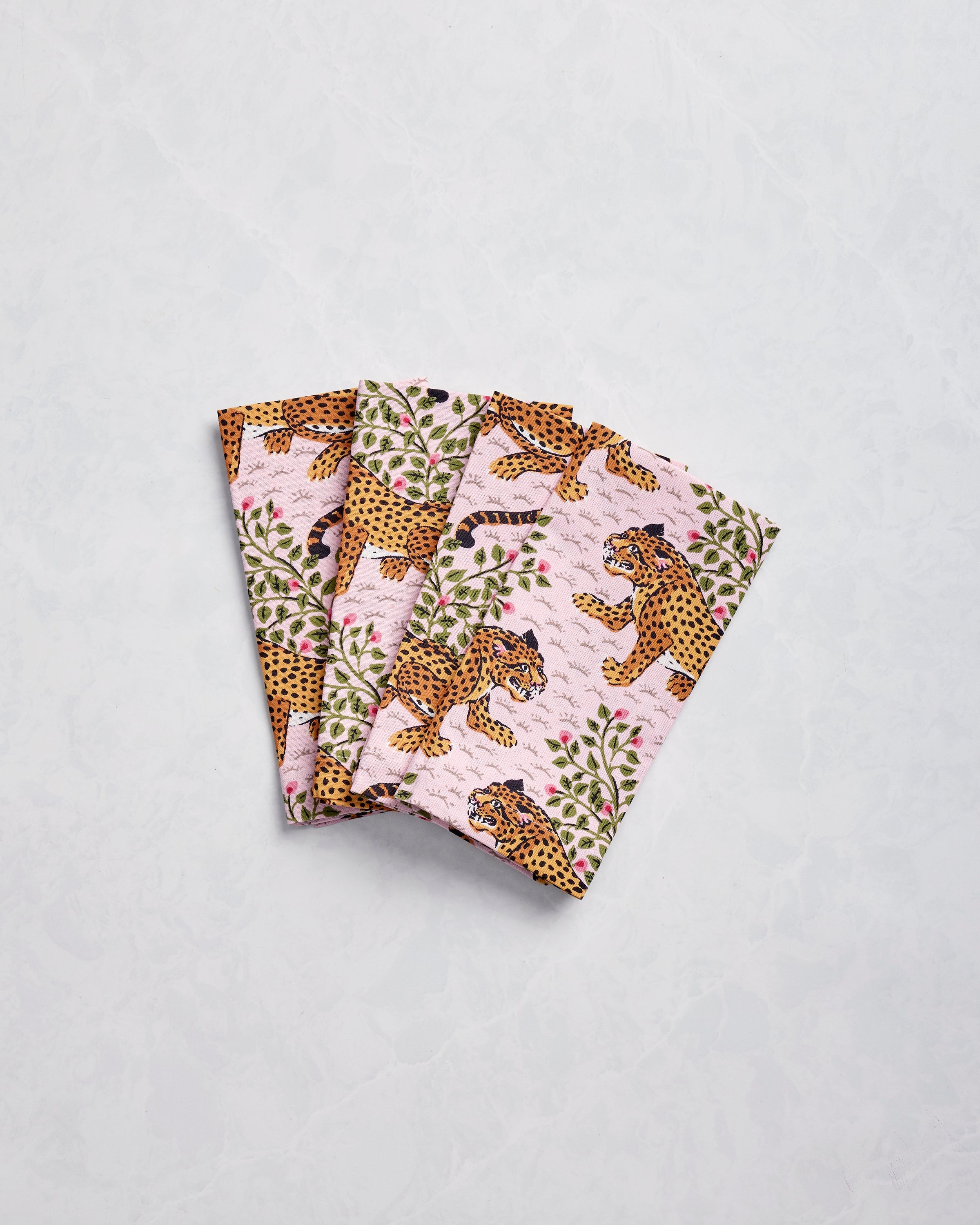 Bagheera - Set of 4 Dinner Napkins - Blush