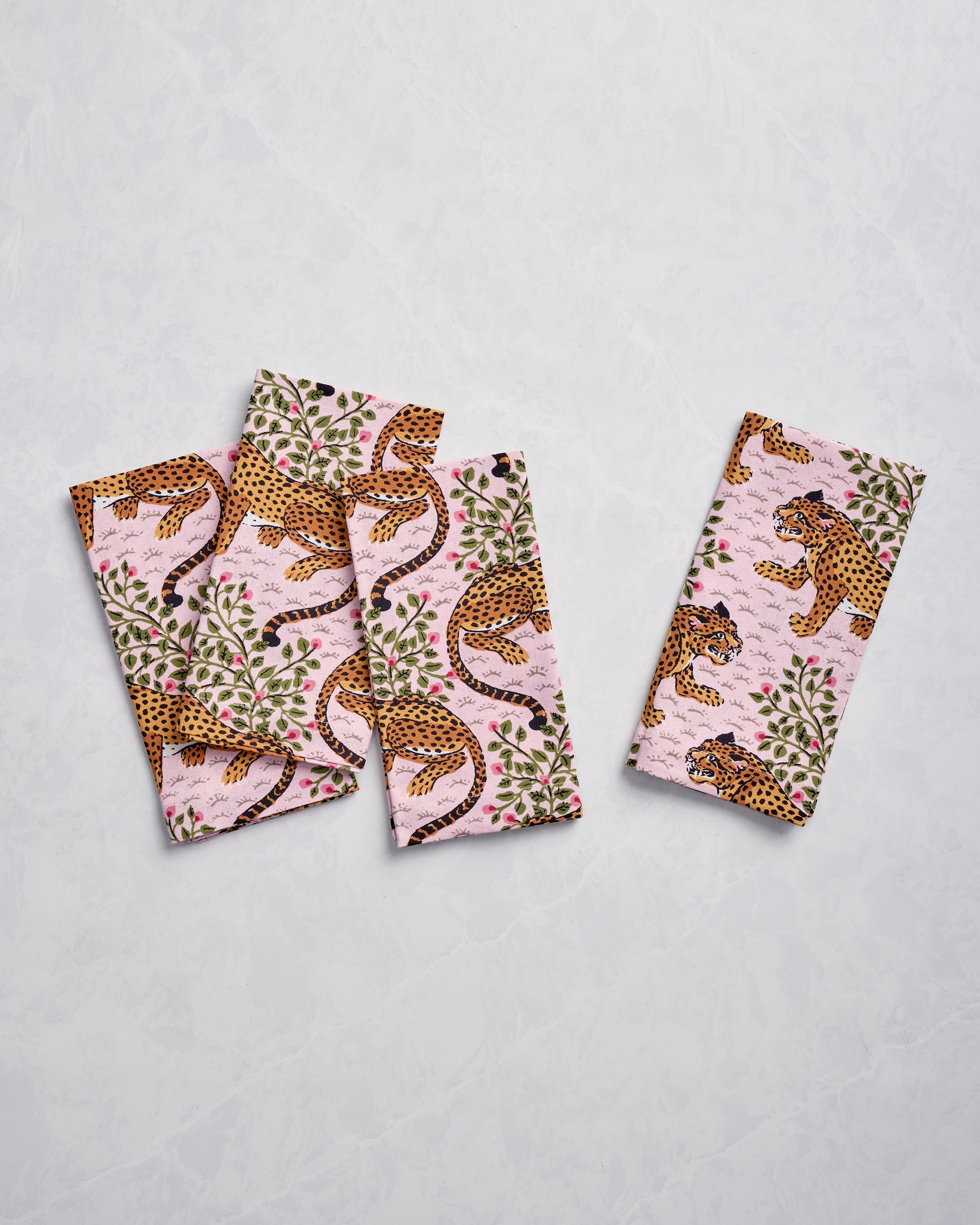Bagheera - Set of 4 Dinner Napkins - Blush