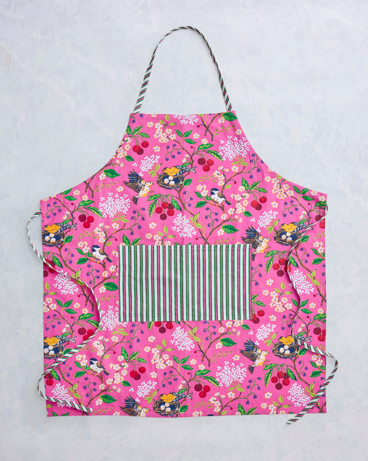 Bird & Blossom - Apron - Fuchsia Berry