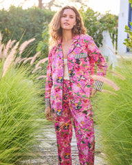 Bird & Blossom - Tall Long PJ Set - Fuchsia Berry