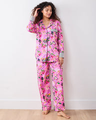 Bird & Blossom - Tall Long PJ Set - Fuchsia Berry