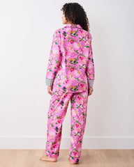 Bird & Blossom - Long PJ Set - Fuchsia Berry