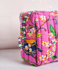 Bird & Blossom - Three's Best Pouch Set - Fuchsia Berry
