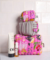 Bird & Blossom - Three's Best Pouch Set - Fuchsia Berry
