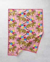 Birthday Bagheera - Tea Towels Set Of 2 - Pink Confetti