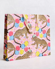 Birthday Bagheera - Handmade Gift Bag - Pink Confetti