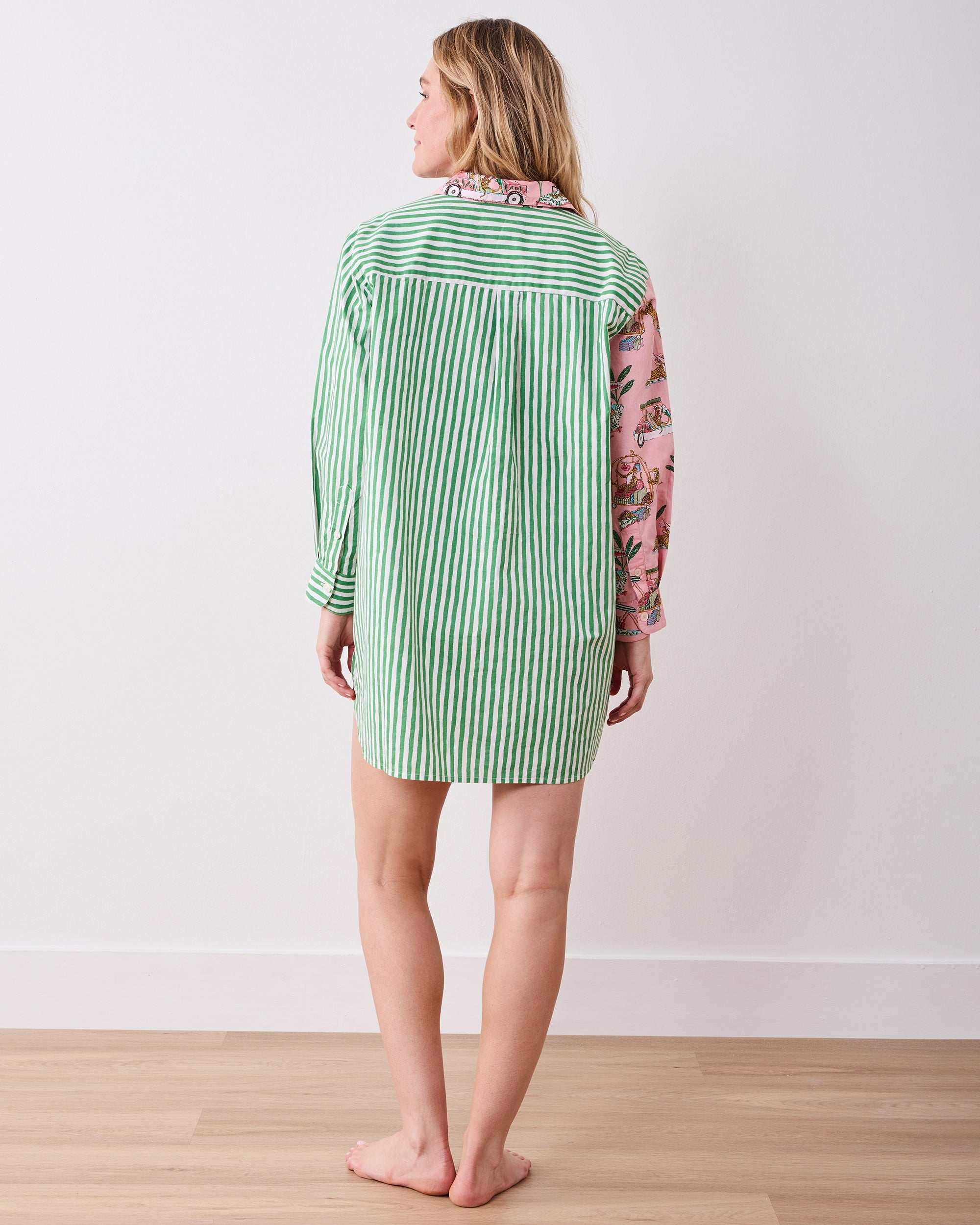 Cabana Cats - Everyday Button Down - Peach Daiquiri