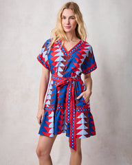 Canyon Geo - Atlantic Dress - Arizona Blue