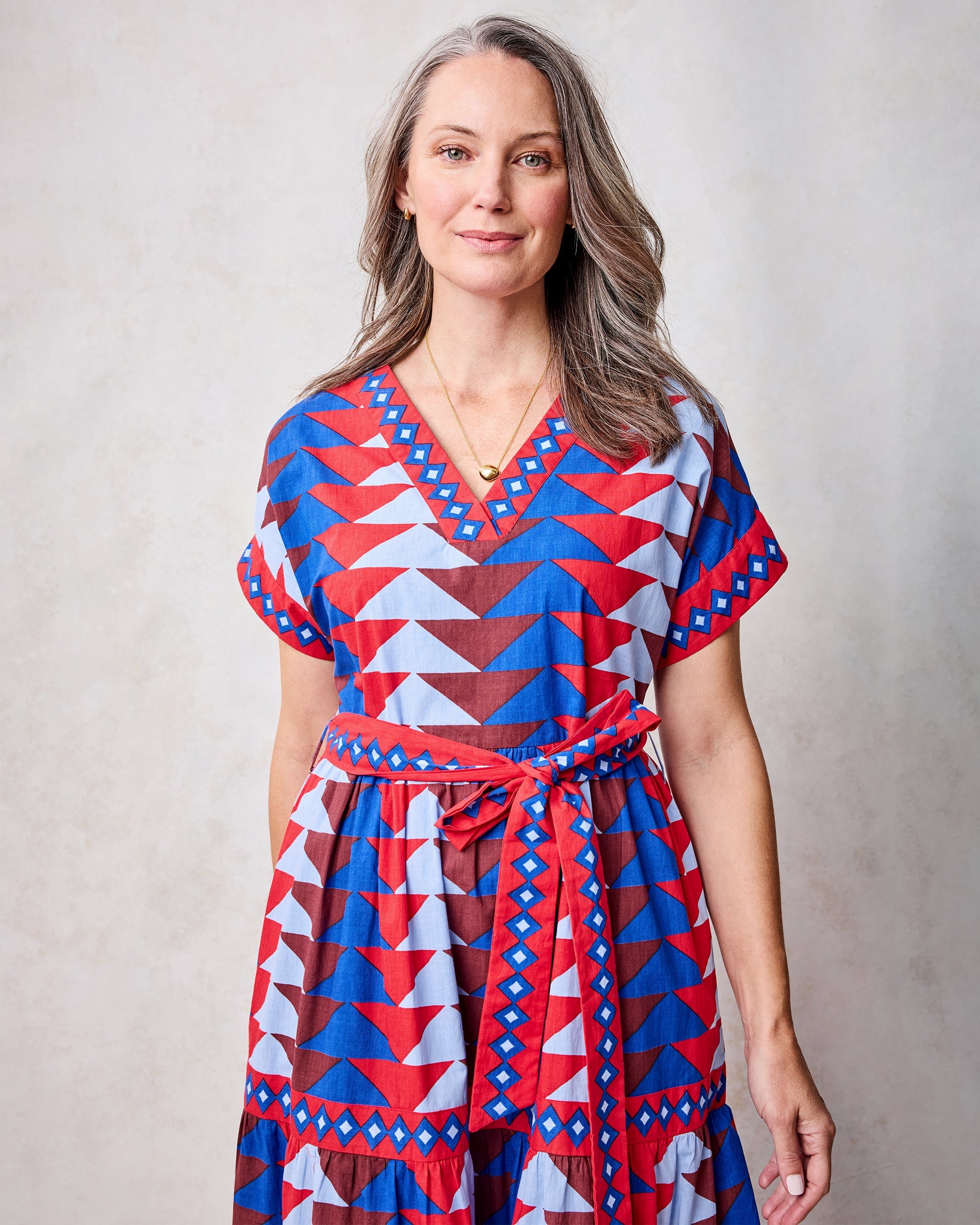 Canyon Geo - Harbour Dress - Arizona Blue