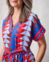 Canyon Geo - Harbour Dress - Arizona Blue