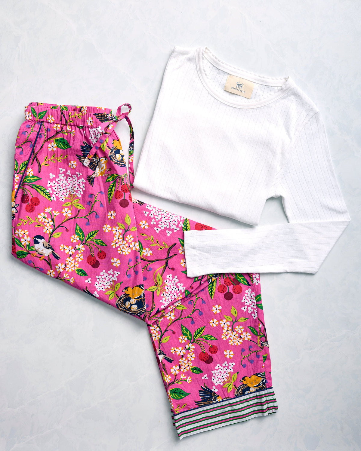 Bird & Blossom - PJ Pants & Pointelle Long Sleeve Bundle - Multi