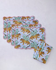 Bagheera - Set of 4 Placemats & Napkins Bundle - Pale Blue
