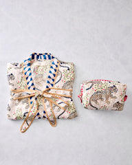 Bagheera - Eco Satin Robe & Quilted Pouch Bundle - Wedding Cake