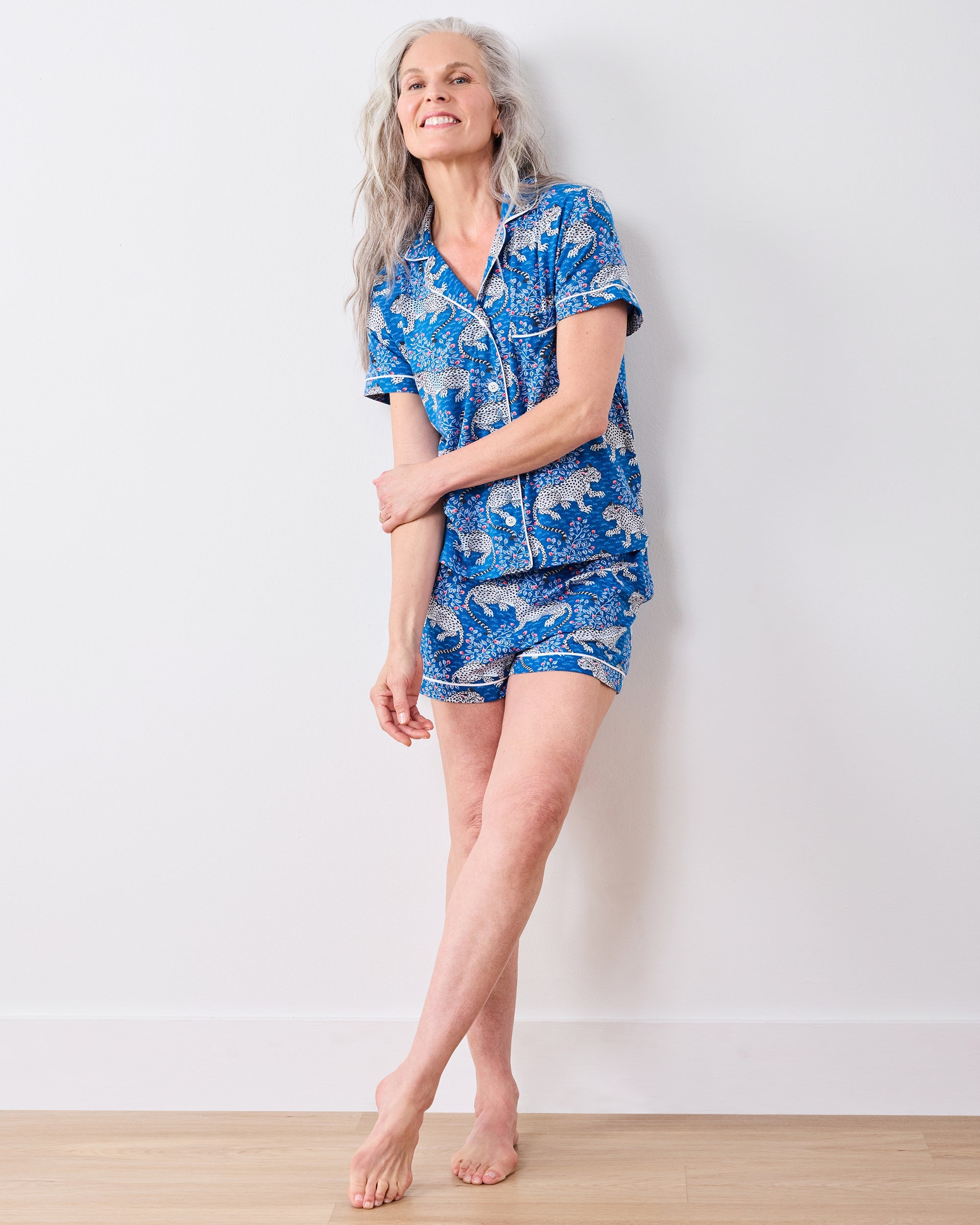 Bagheera - Organic Pima Modal Knit Short PJ Set - Indigo