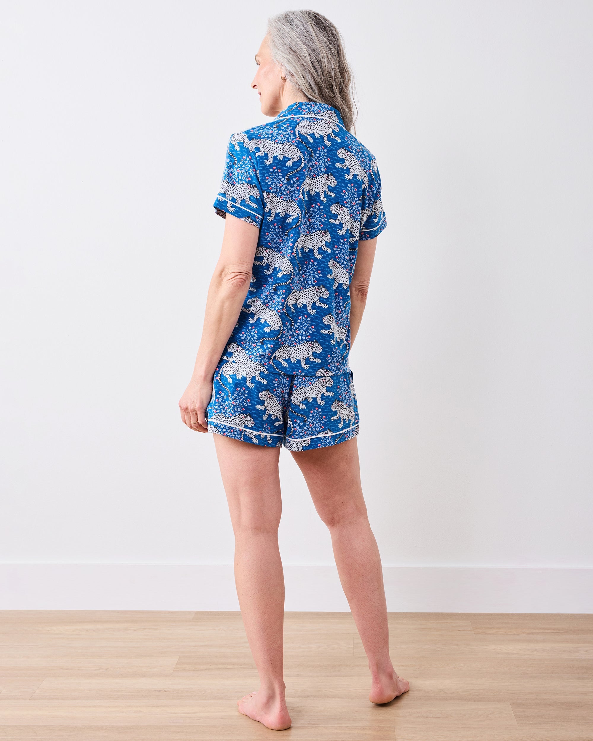 Bagheera - Organic Pima Modal Knit Short PJ Set - Indigo