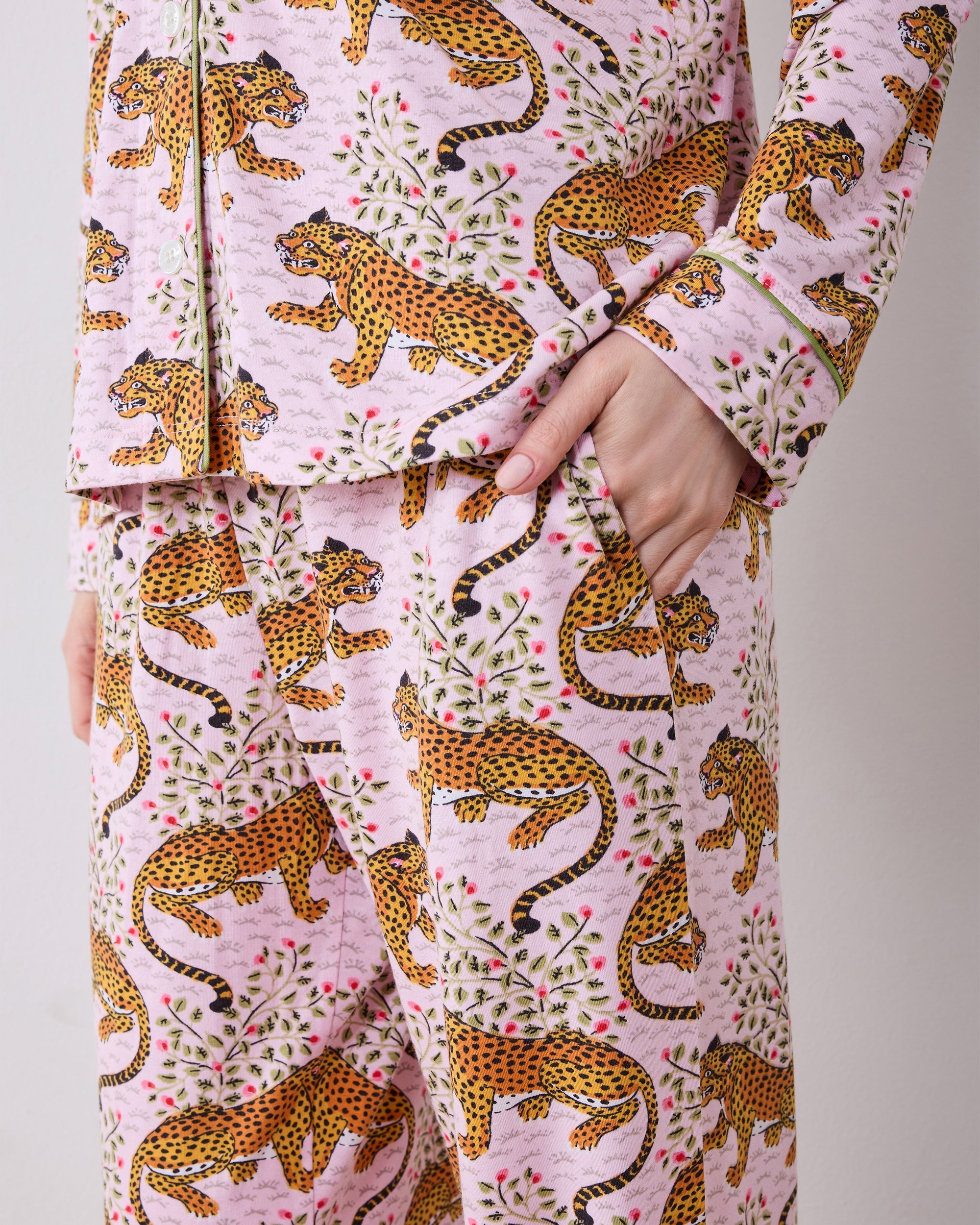 Bagheera - Organic Pima Modal Knit Long PJ Set - Blush