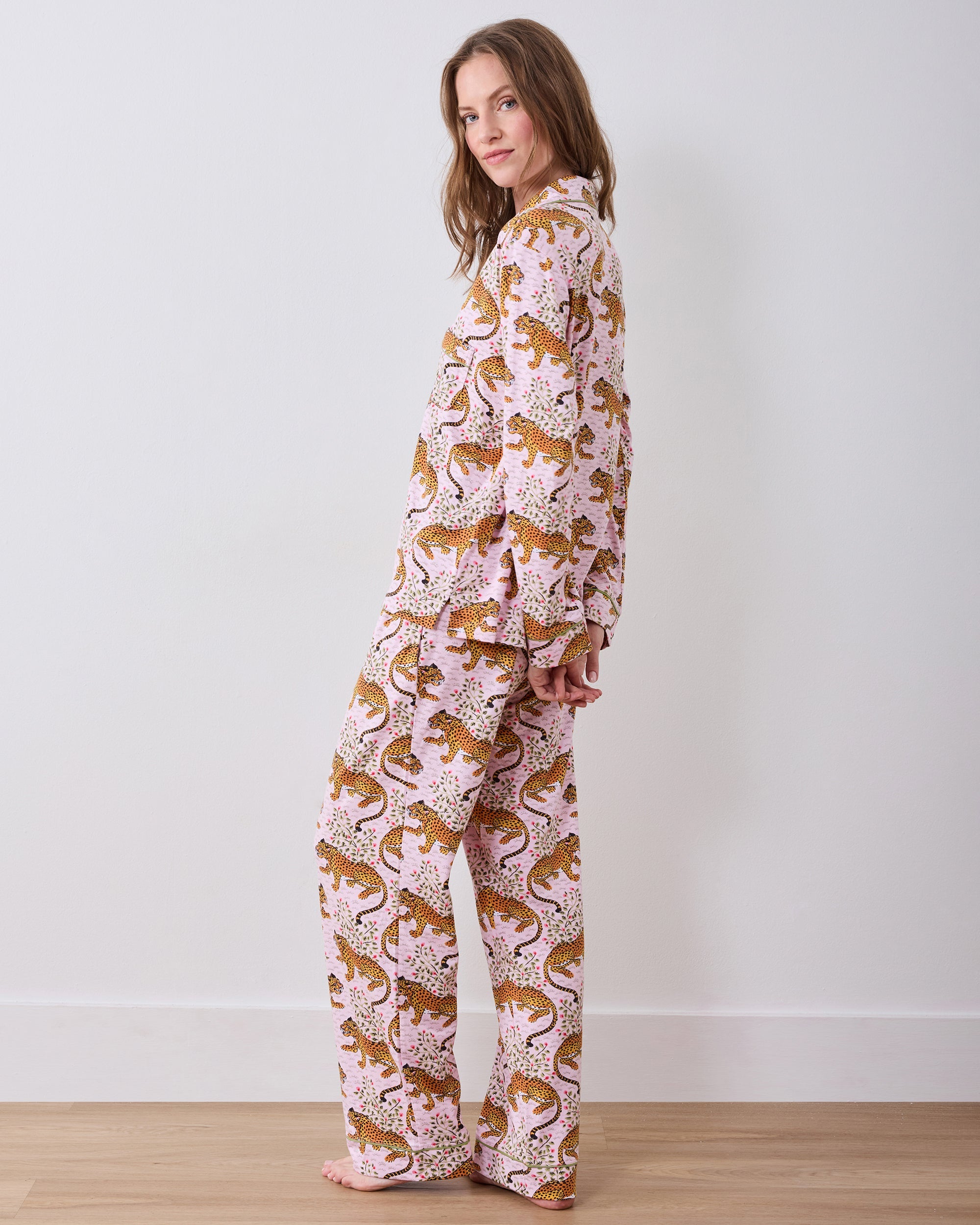 Bagheera - Organic Pima Modal Knit Long PJ Set - Blush