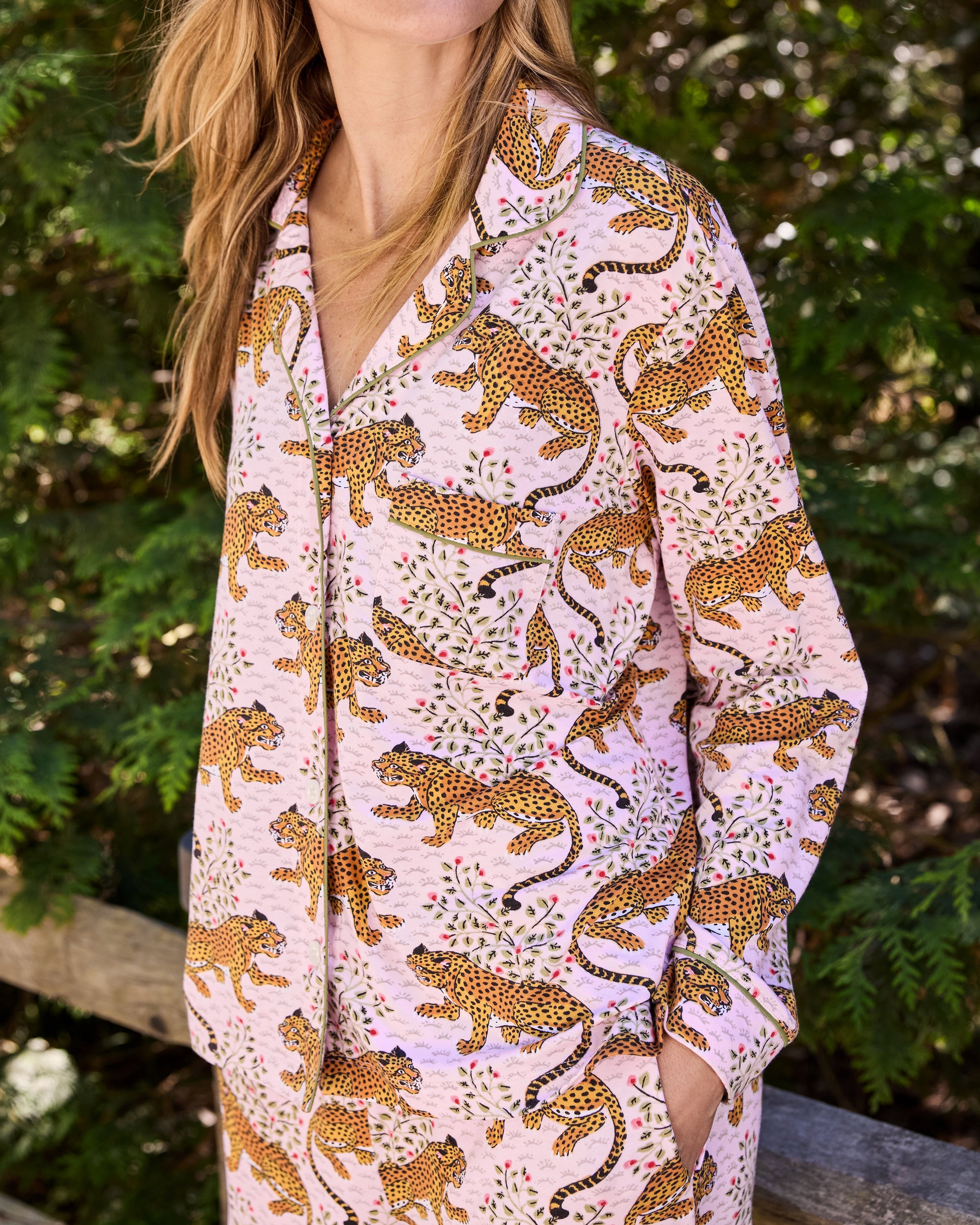 Bagheera - Organic Pima Modal Knit Long PJ Set - Blush