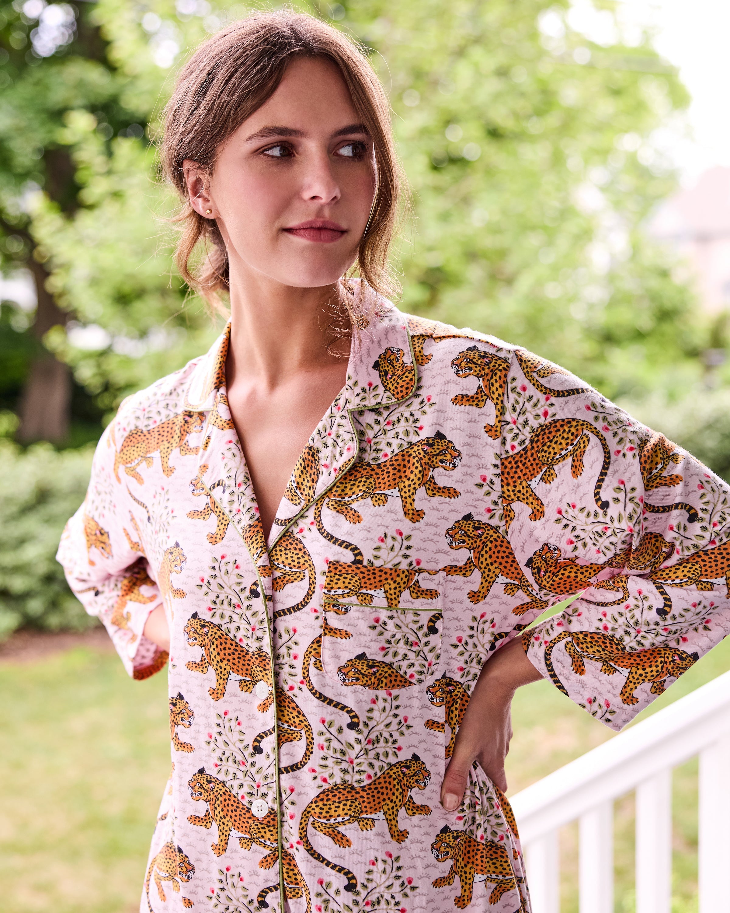 Bagheera - Organic Pima Modal Knit Sleep Shirt - Blush