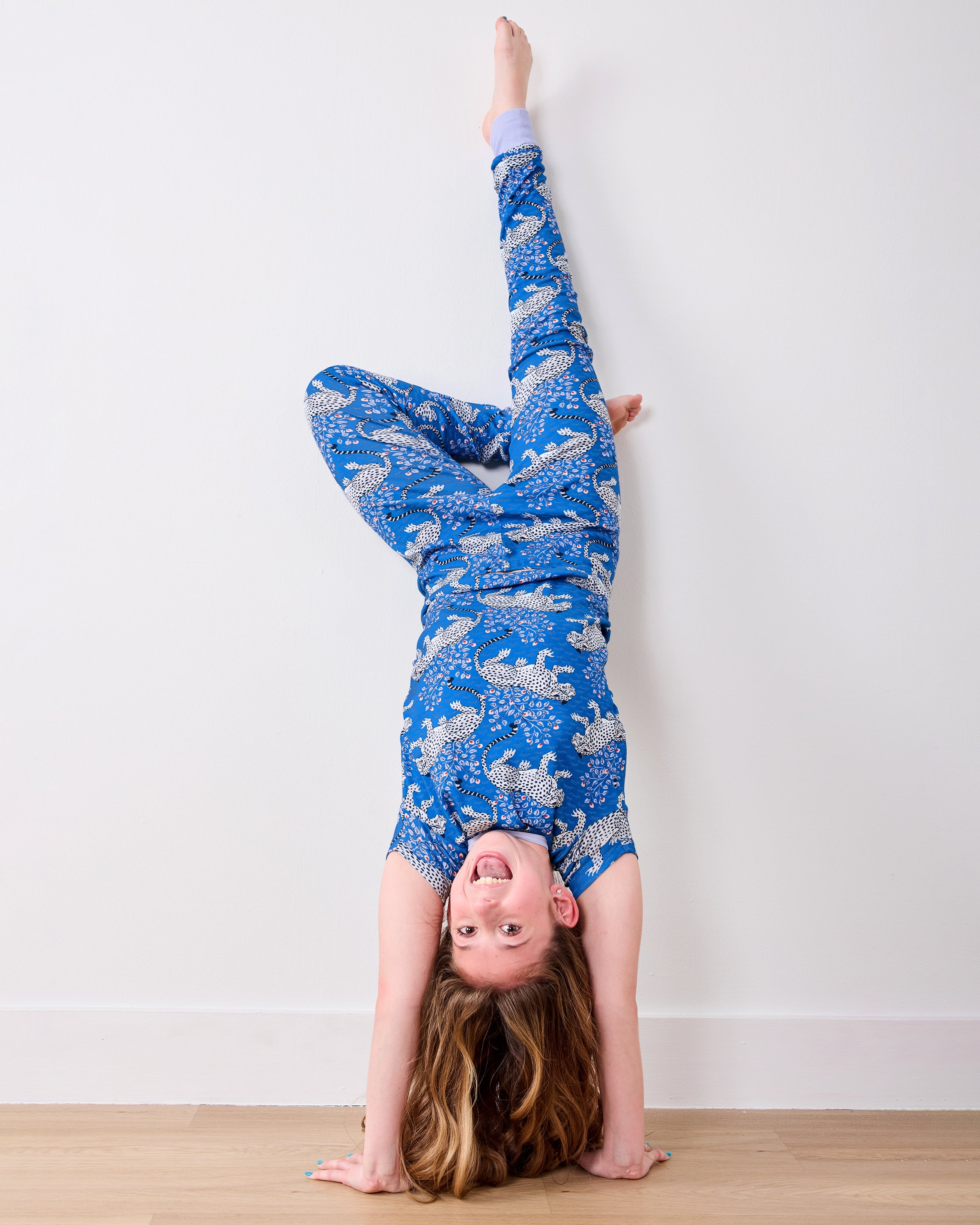 Bagheera - Kids Organic Pima Short Sleeve PJ Set - Indigo