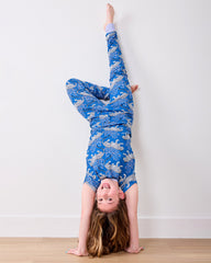 Bagheera - Kids Organic Pima Short Sleeve PJ Set - Indigo