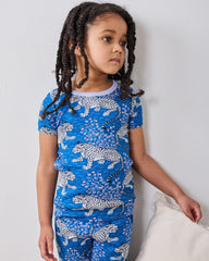 Bagheera - Kids Organic Pima Short Sleeve PJ Set - Indigo