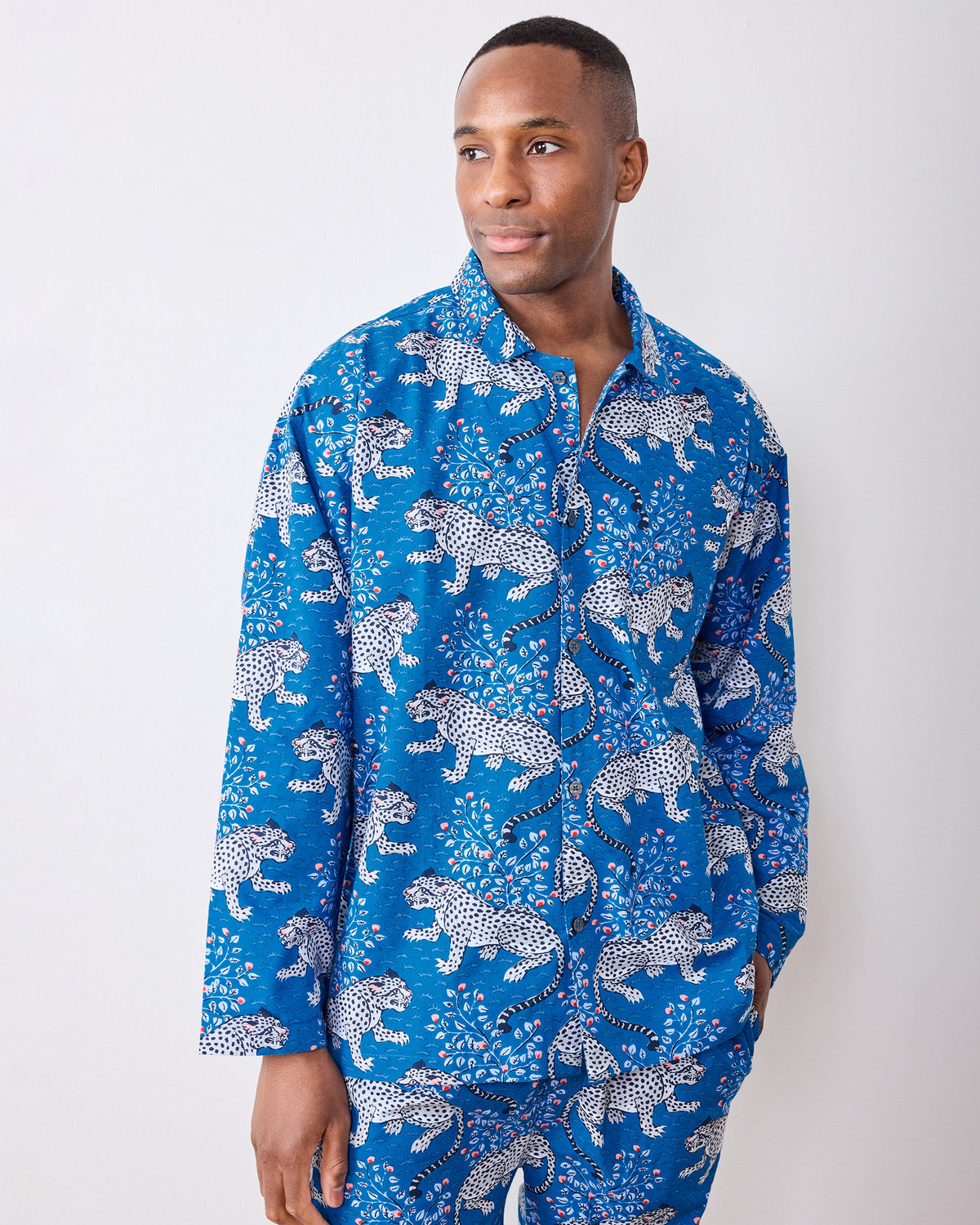 Bagheera - Men's Long PJ Set - Indigo
