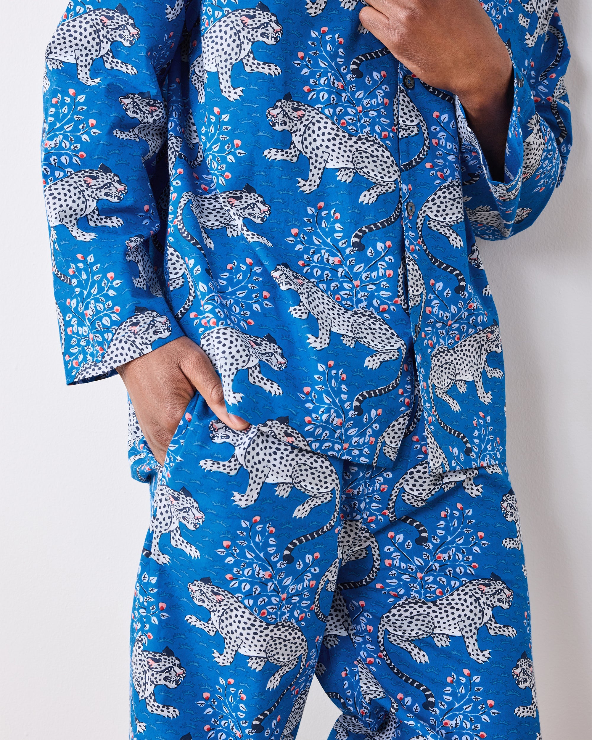 Bagheera - Men's Long PJ Set - Indigo