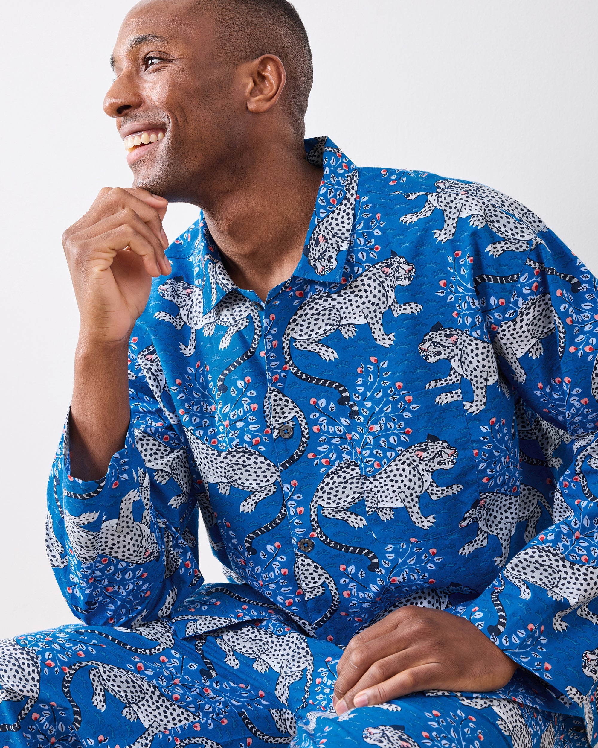 Bagheera - Men's Long PJ Set - Indigo
