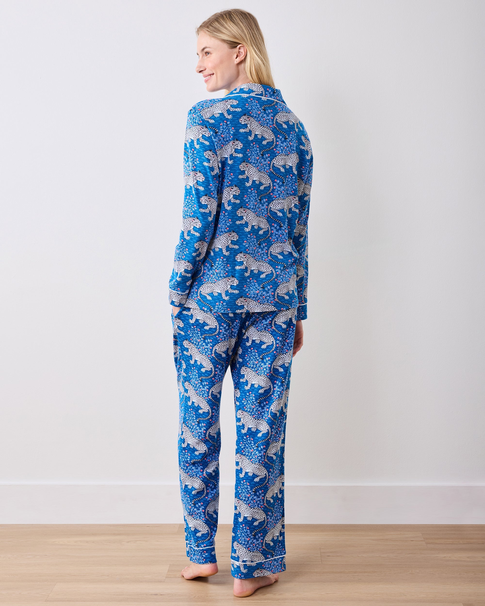 Bagheera - Organic Pima Modal Knit Long PJ Set - Indigo