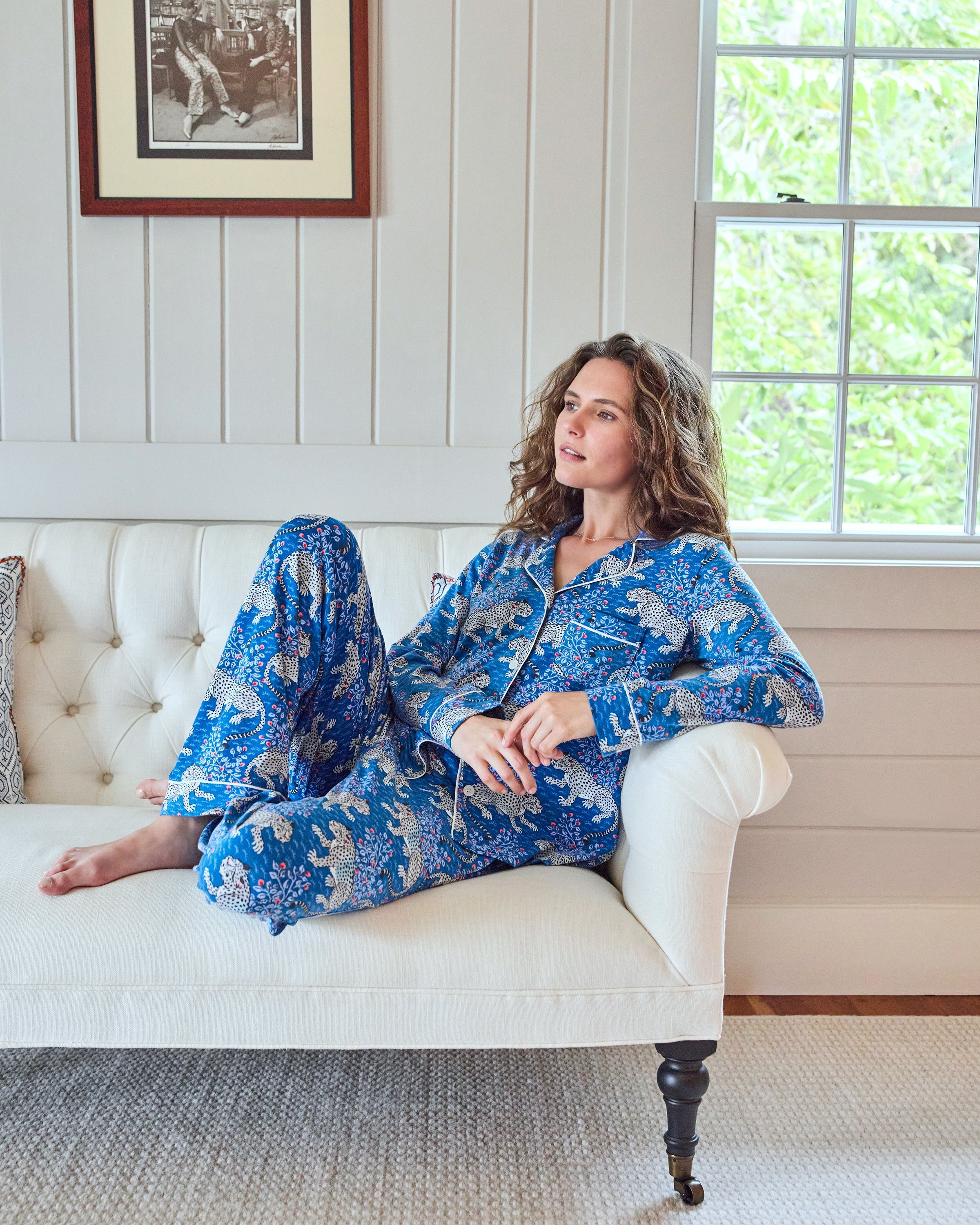 Bagheera - Organic Pima Modal Knit Long PJ Set - Indigo