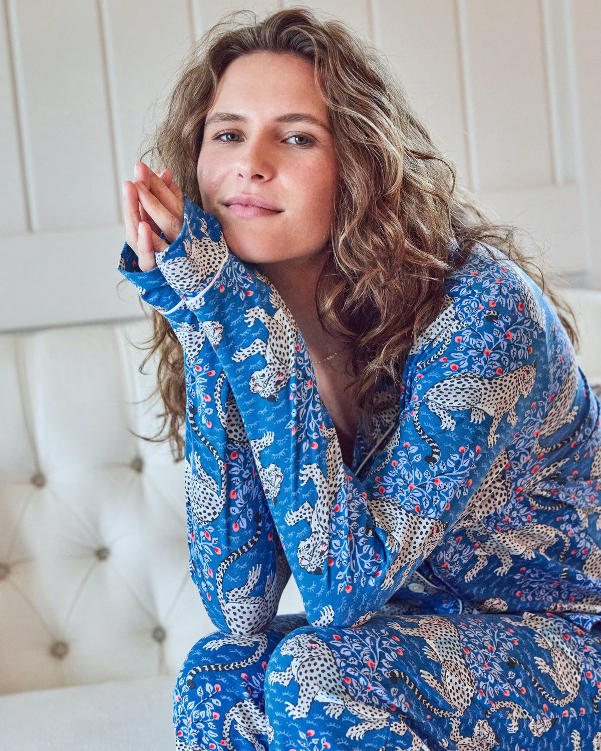 Bagheera - Organic Pima Modal Knit Long PJ Set - Indigo