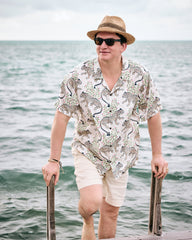 Bagheera - Eco Satin Vacation Camp Shirt - Wedding Cake