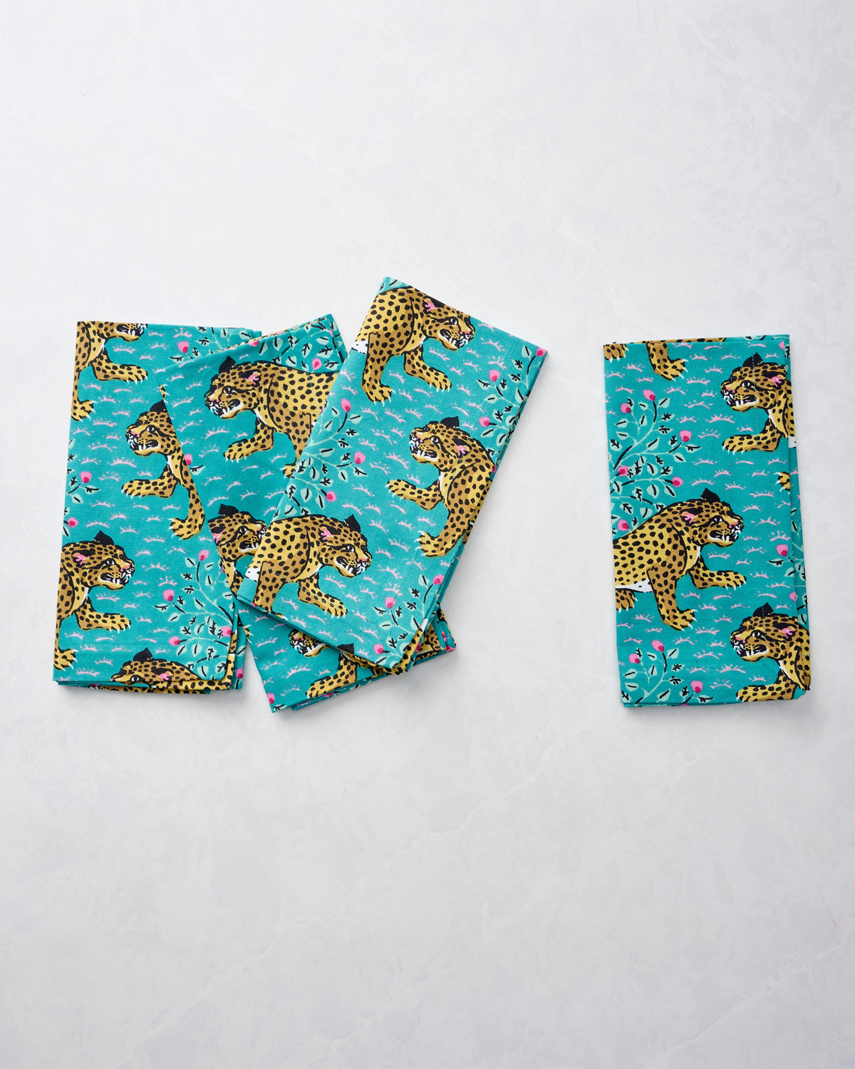 Bagheera - Dinner Napkins Set Of 4 - Turquoise