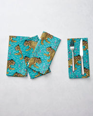 Bagheera - Dinner Napkins Set Of 4 - Turquoise