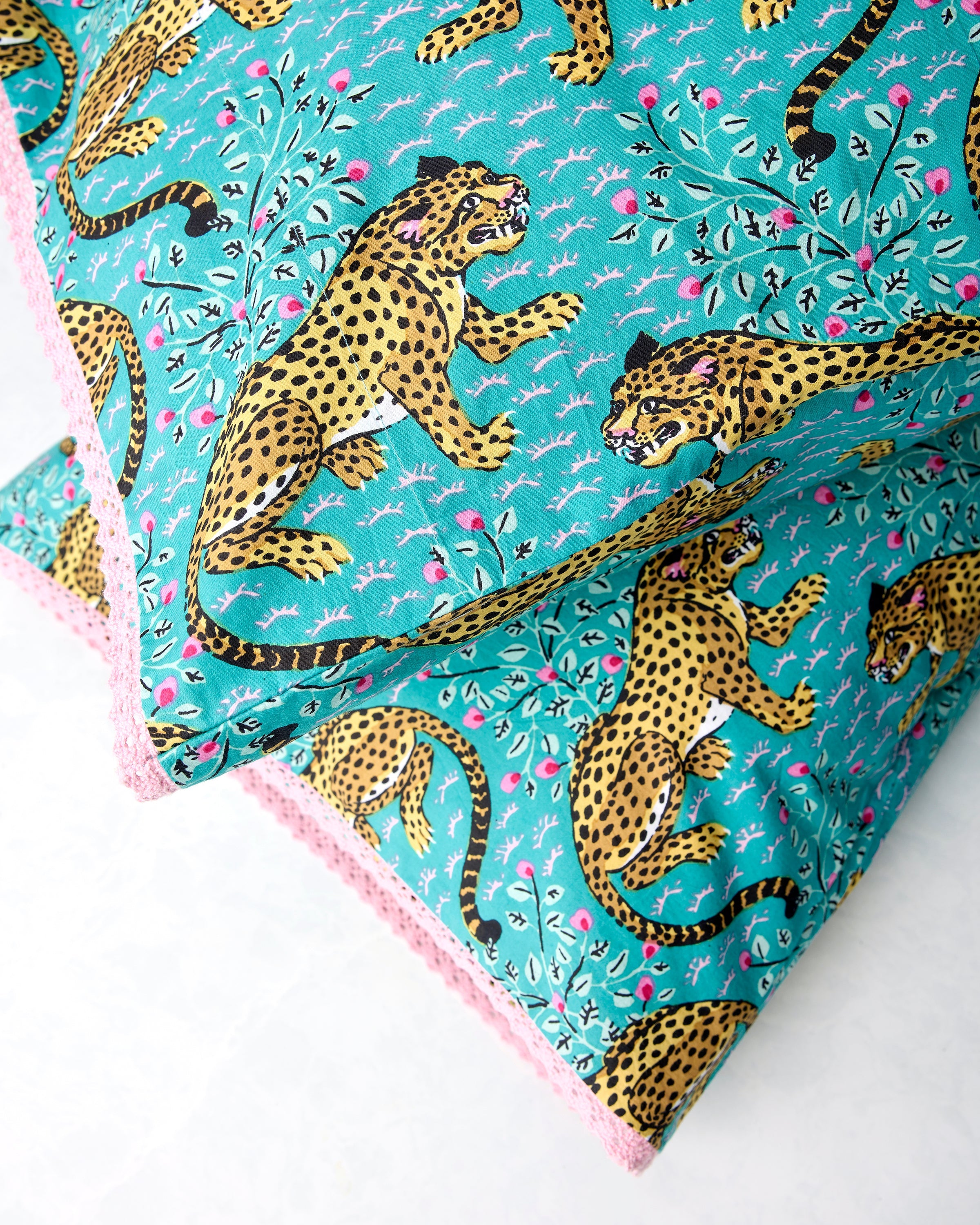Bagheera - Set of 2 Pillowcase - Turquoise