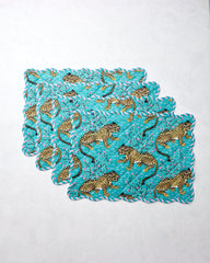 Bagheera - Placemats Set of 4 - Turquoise